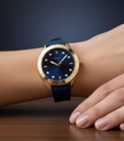 FOSSIL RELOJ DORADO-AZUL MUJER (BQ3960)