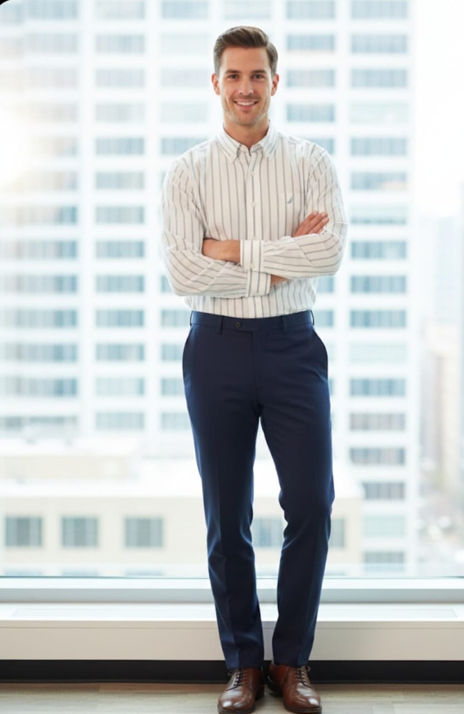 NAUTICA CAMISA BLANCO RAYAS WR5540