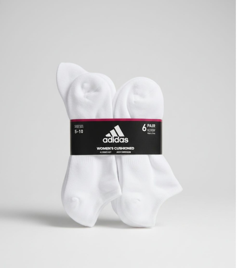 ADIDAS TOBILLERAS BLANCOS 6PZS MUJER