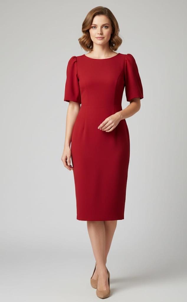 MAISON TARA VESTIDO ROJO MUJER 92716M