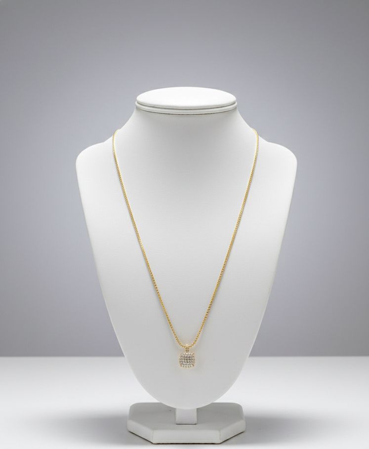 COLLAR ENCHAPE DRD-PLATEADO CUADRADDO BR