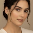 ARETES ENCHAPE FLOR DORADO