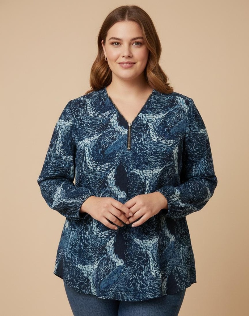 PREMISE BLUSA MUJER AZUL MARINO PS682017