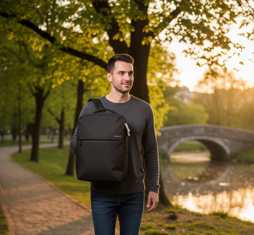 SAMSONITE MOCHILA CUADRADA NEGRO