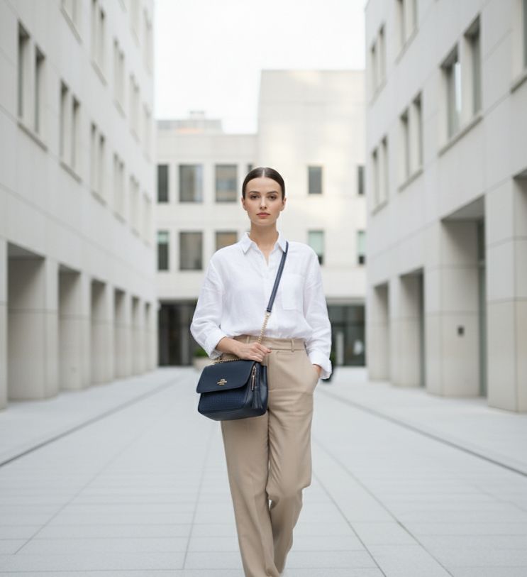 COACH CARTERA PEQUEÑA AZUL M.