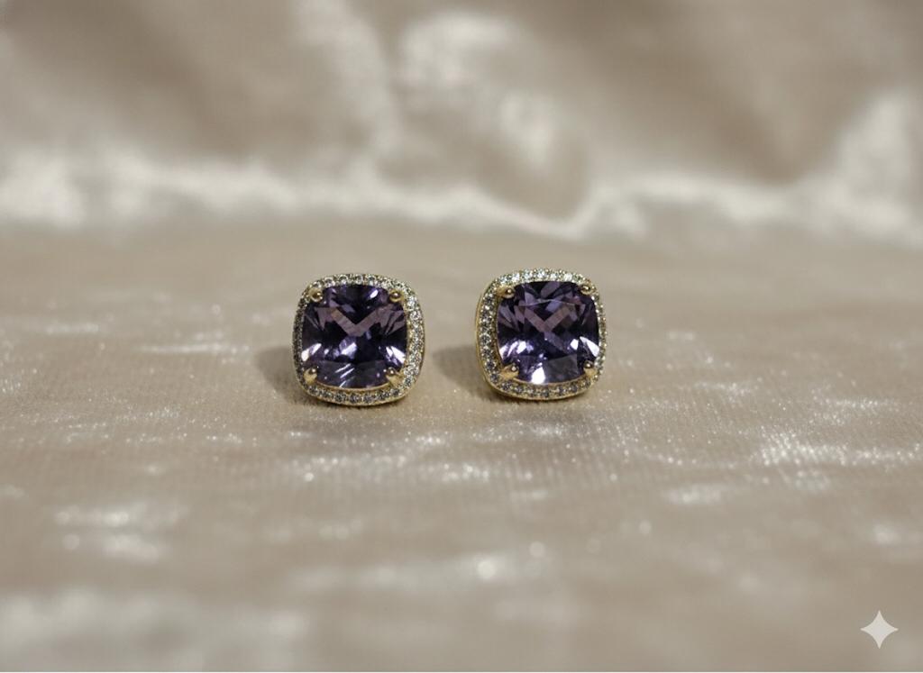 ARETES ENCHAPE PERLA CUADRA COLORES