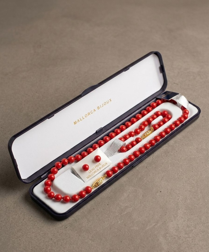 MALLORCA COLLAR-ARETES-PULCER PERLAS CLRS SET003