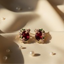 ARETES ENCHAPE PERLAS COLORS FLRS