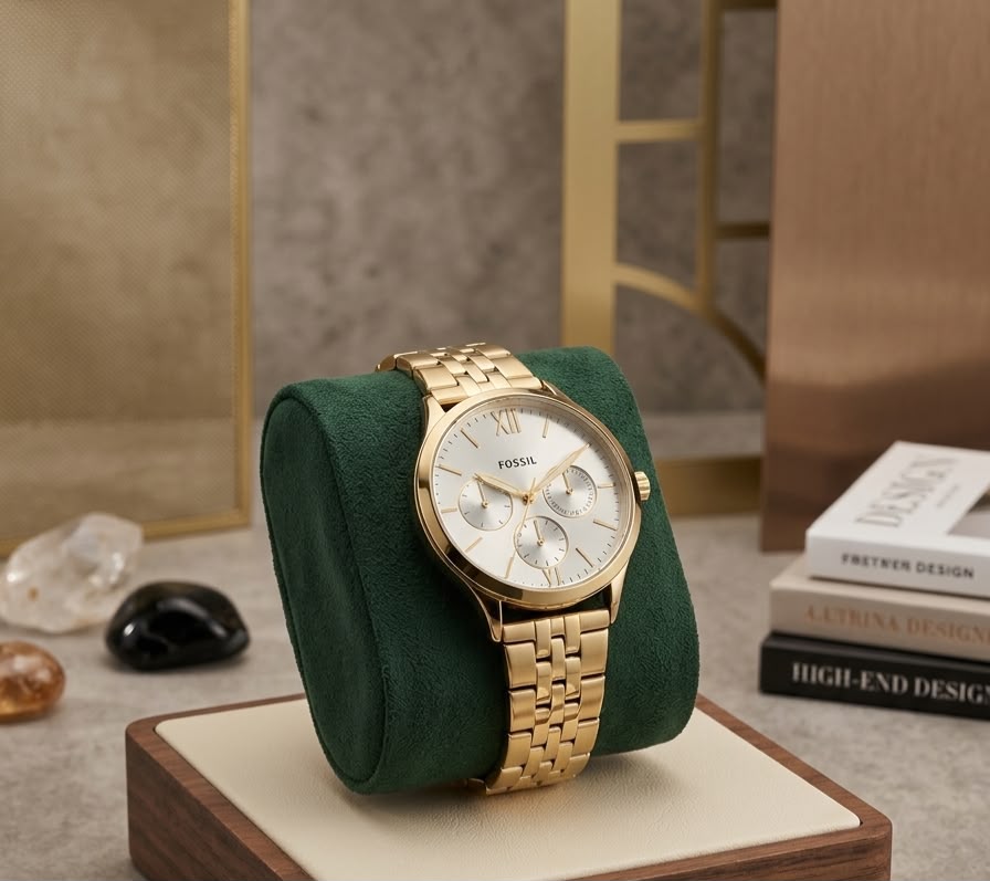 FOSSIL RELOJ DORADO UNISEX BQM2899SET