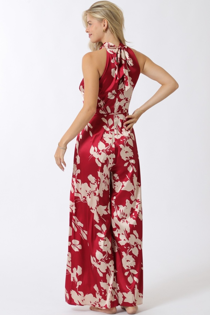 ZZ AAKAA JUMPSUIT OCRE FLRS BEIGE