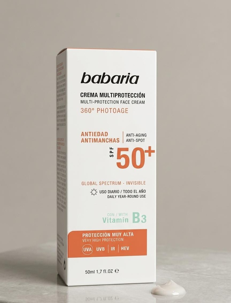 BABARIA CREMA PROTECCION 50 ANTIEDAD S/C