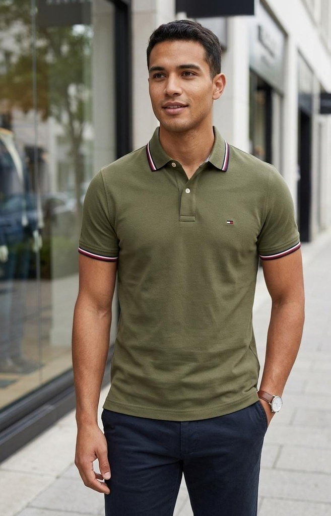 TOMMY CAMISETA C.P VERDE OLIVO HOMBRE 78J2653VO