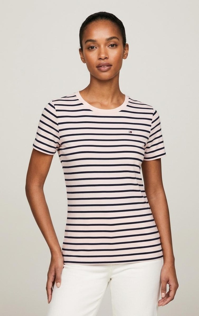TOMMY CAMISETA ROSA-AZUL M. MUJER XW06811R