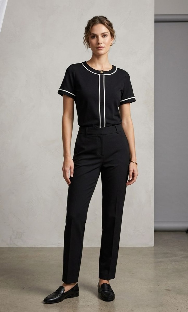 ANNE KLEIN BLUSA NEGRO-BLC MUJER 11684418