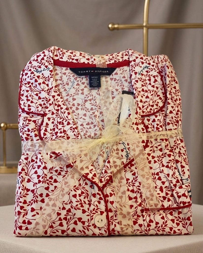 TOMMY PIJAMA BLUSA-PANTA BLC FLRS RJAS RLF0859773