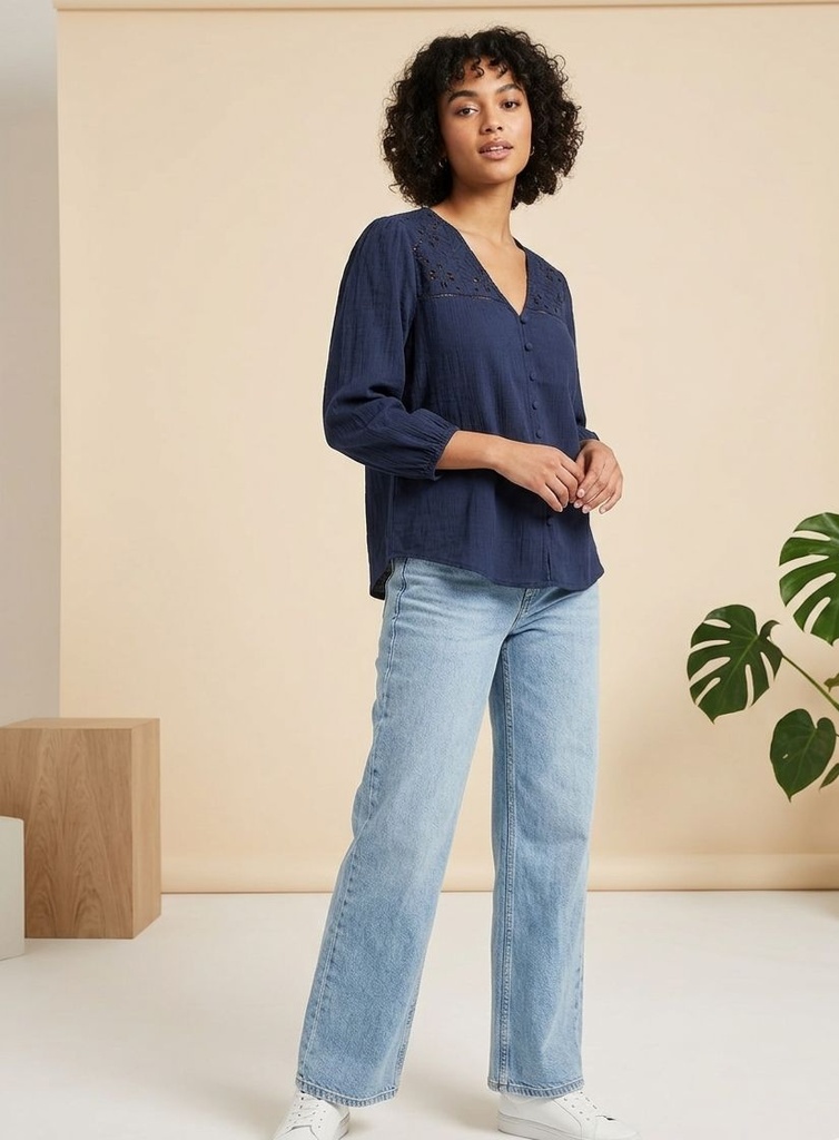 ZAC&RACHEL BLUSA AZUL MARINO ST8123BL8