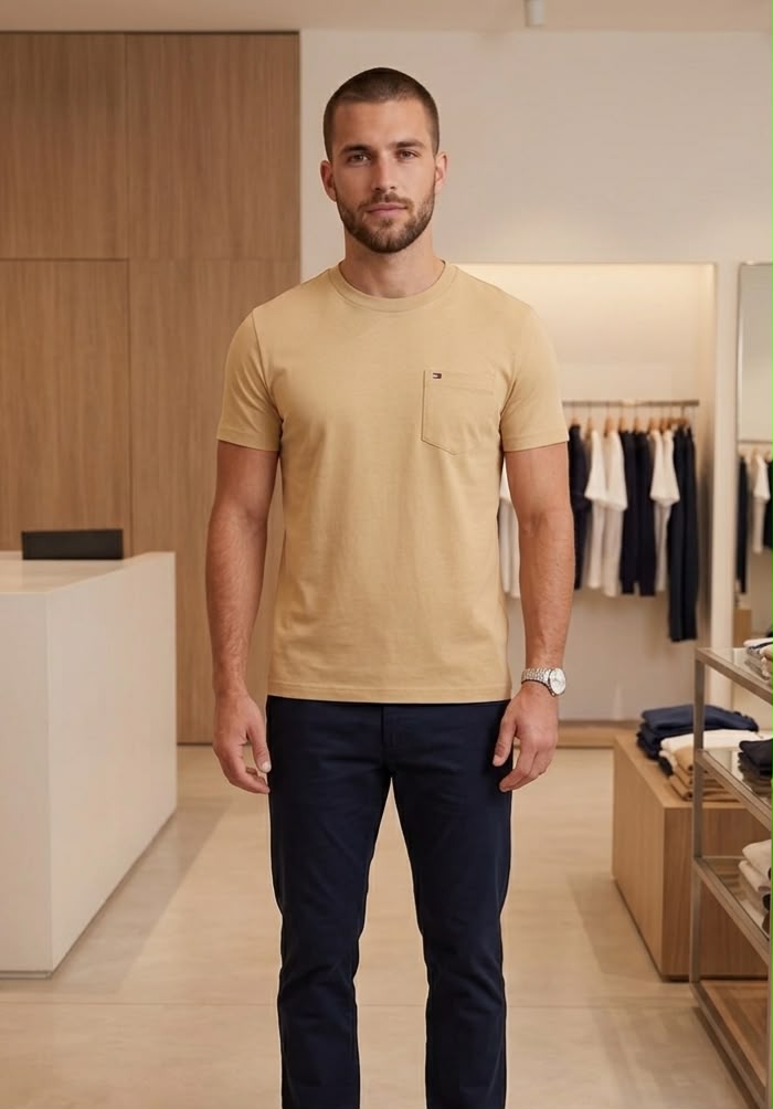 TOMMY CAMISETA C/R MOSTAZA 78JB151M