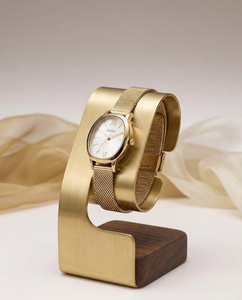 FOSSIL RELOJ OVALADO DORADO BQW5017