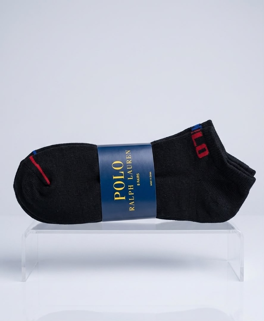POLO SET CALCETINES NEGRO 8PAR