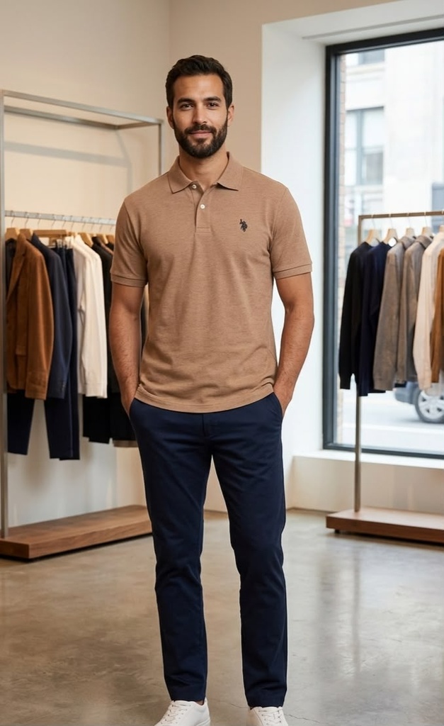 POLO CAMISETA CAFE HOMBRE 11601588CA