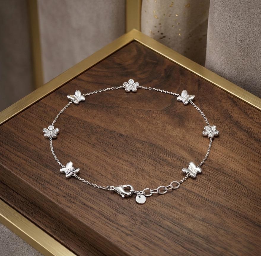 PULCERA PLATA MARIPOSAS Y FLRS 925