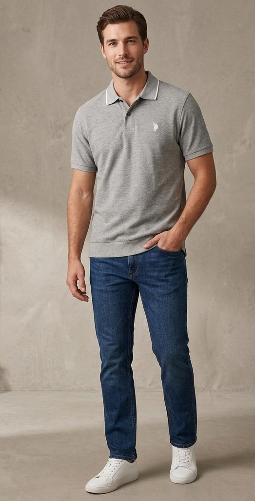POLO CAMISETA C/P GRIS HOMBRE 11P017967