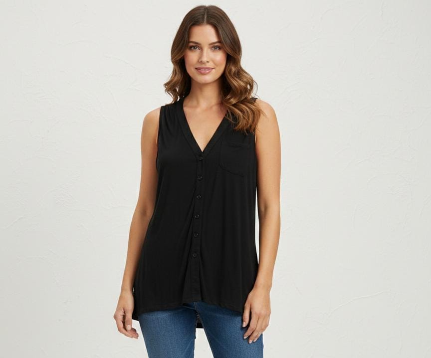 AUGUST SILK BLUSA MUJER NEGRO 111182