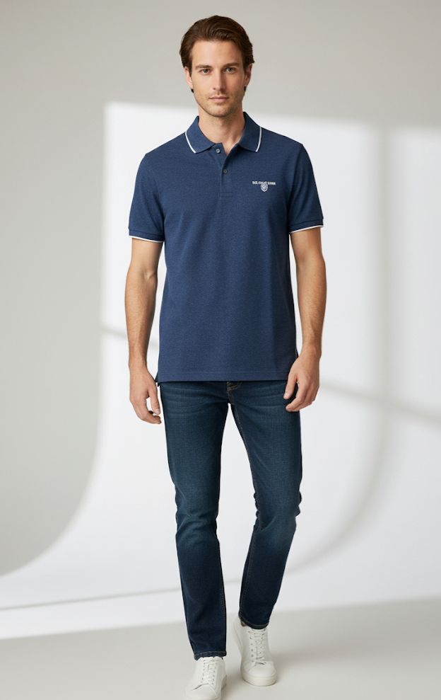 POLO CAMISETA HOMBRE AZUL MARINO