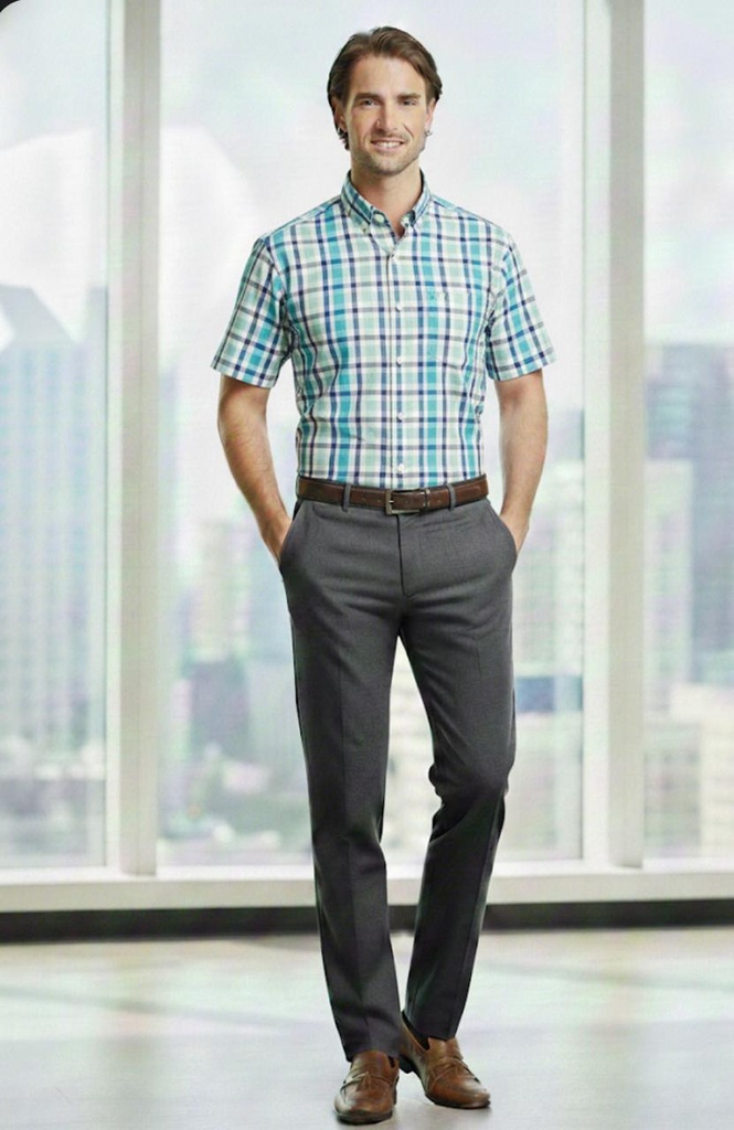 POLO CAMISA HOMBRE BLC-AZUL-CELESTE