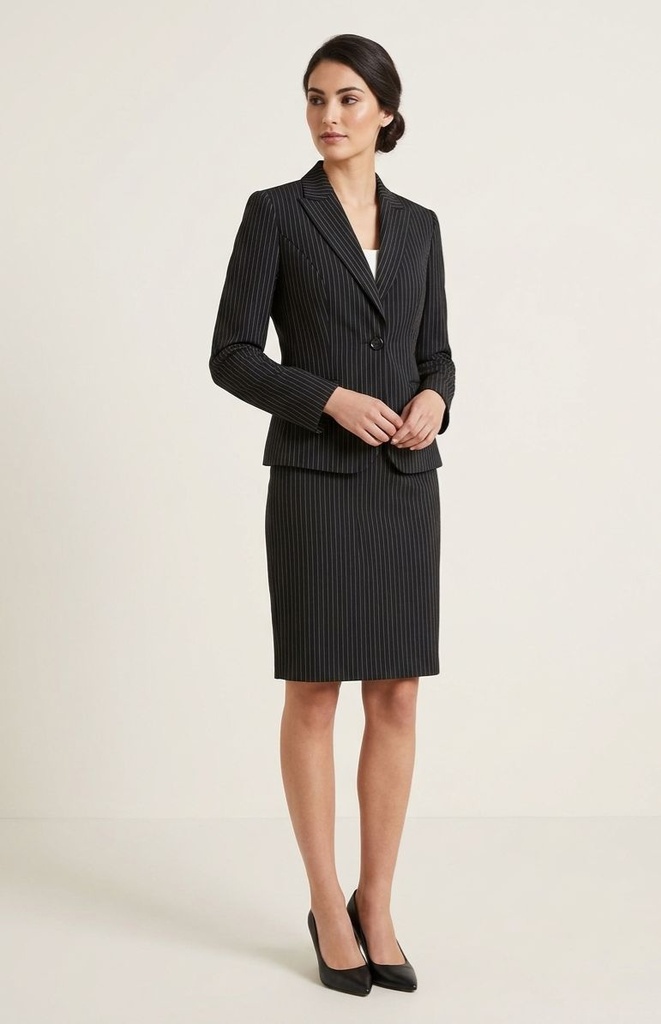 COUNTESS TRAJE CHAQUETA-FALDA NEGRO