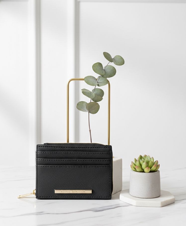 STEVEN MADDEN TARJETERO NEGRO MUJER