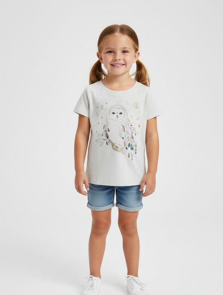 OSHKOSH BLUSA NIÑA GRIS BUHO