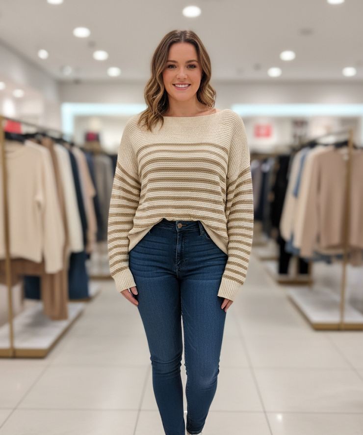 LAUREN SUETER MUJER CREMA-CAFE