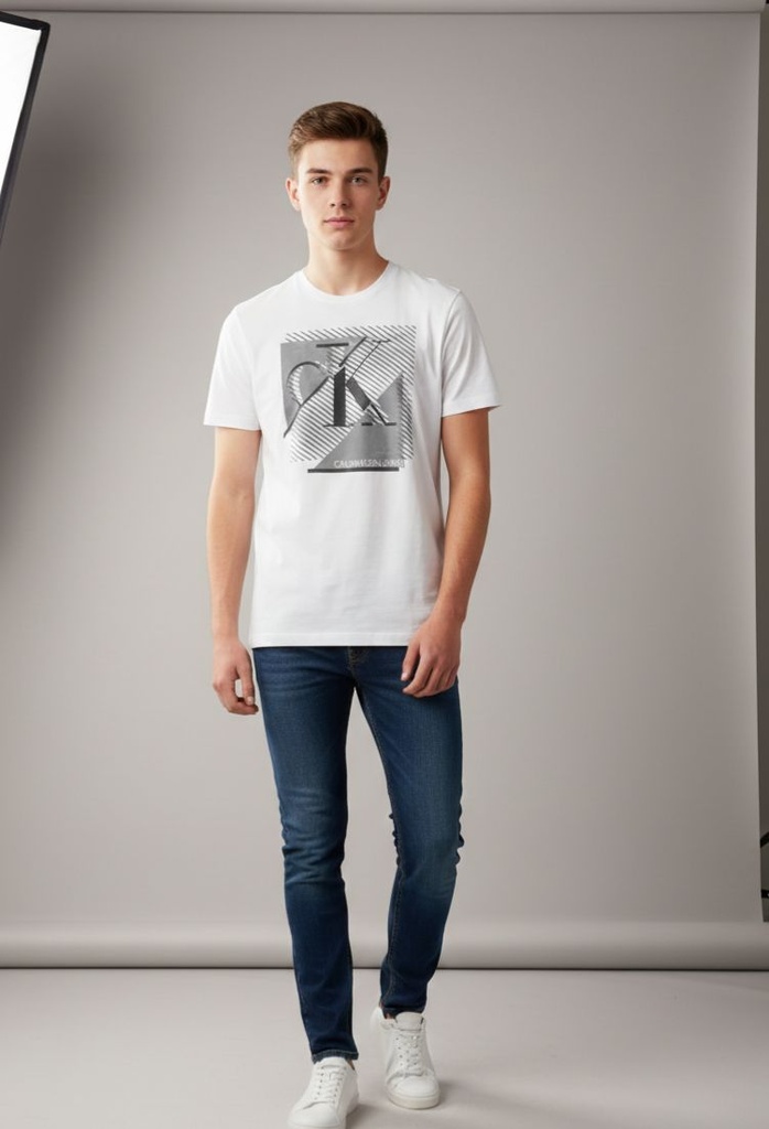 CALVIN KLEIN CAMISETA NIÑO BLANCO-