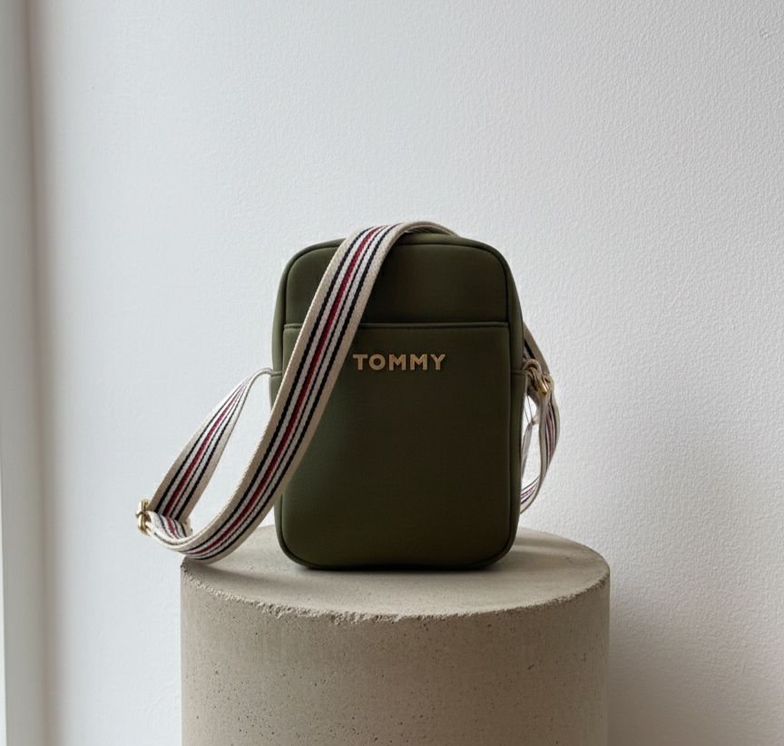 TOMMY MINI CARTERA VERDE OLIVO MUJER