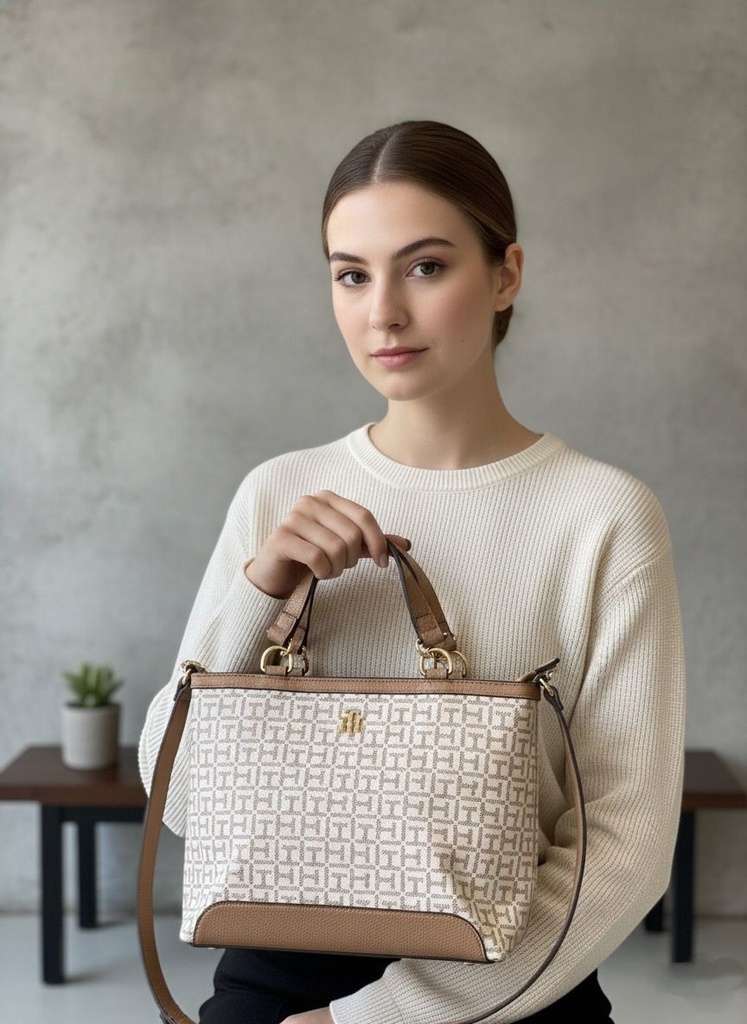 TOMMY CARTERA CREMA-BEIGE GRANDE