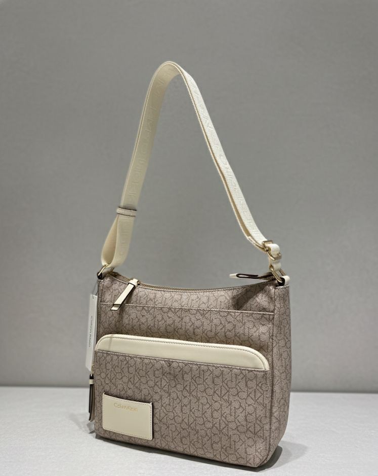 CALVIN KLEIN CARTERA GRIS-BEIGE