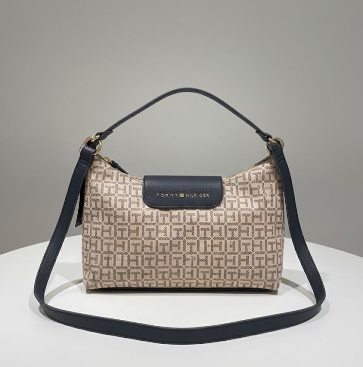 TOMMY CARTERA BEIGE-AZUL M. MUJER