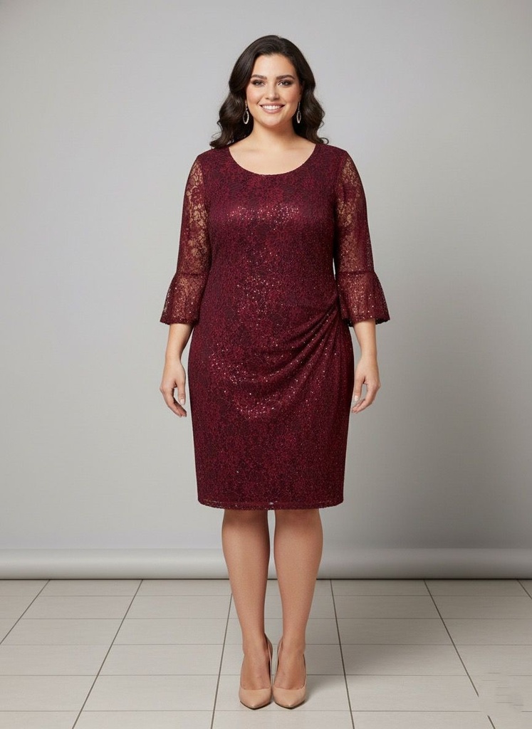 MORGAN&CO VESTIDO MUJER OCRE