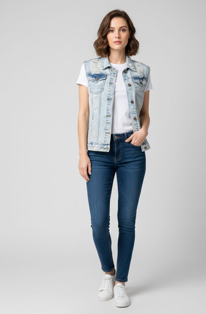 H&G CHALECO MUJER JEANS 2312