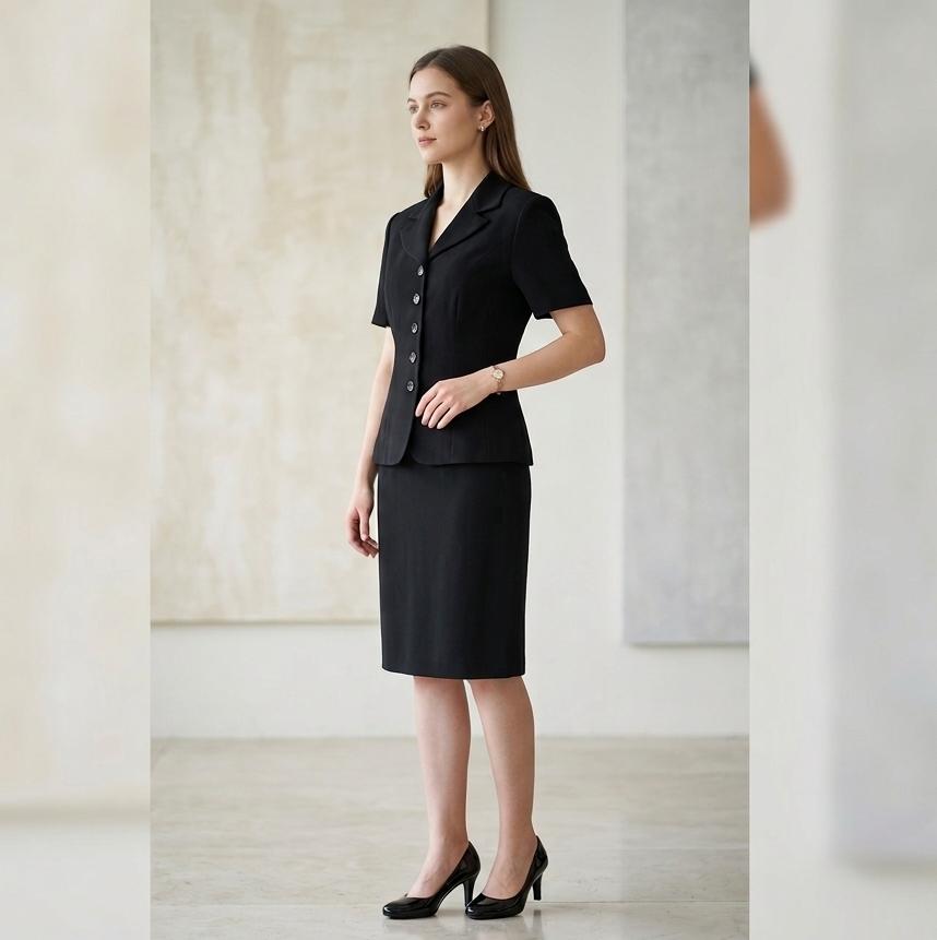 STEPS TRAJE CHAQUETA-FALDA 2pzs NEGRO