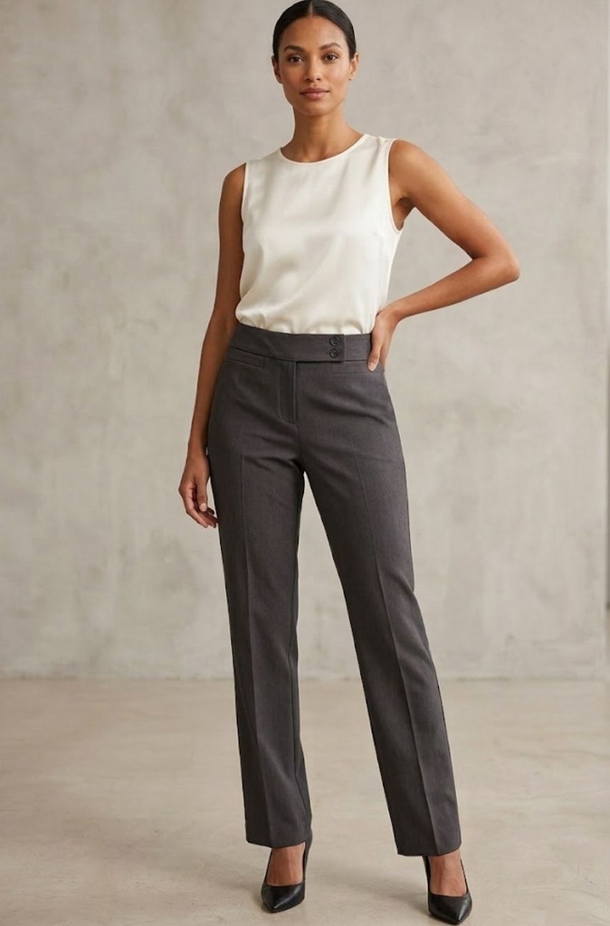 FOCUS 2000 PANTALON FORMAL MUJER GRIS