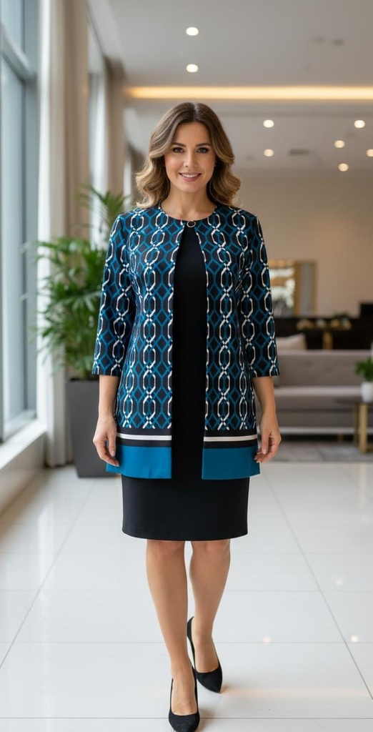 DANNY VESTIDO&CHAQUETA NEGRO-AQUA-