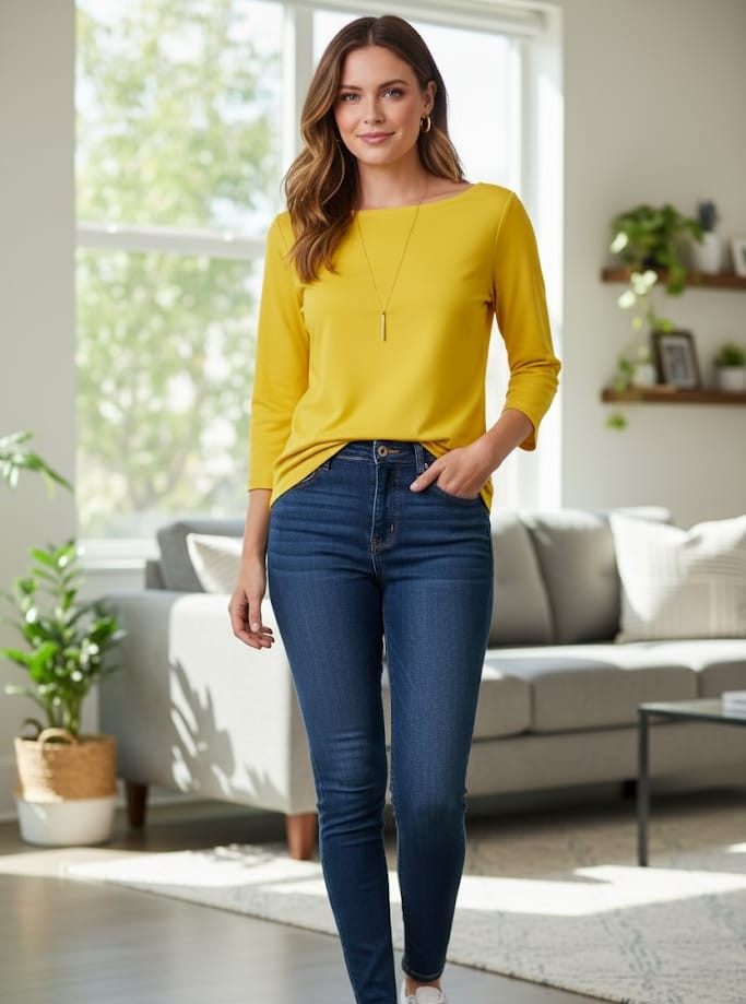 ANN TAYLOR BLUSA MUJER AMARILLO