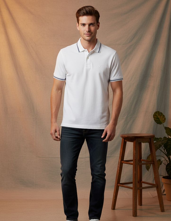 AMERICAN CAMISETA C-P BLANCO HOMBRE