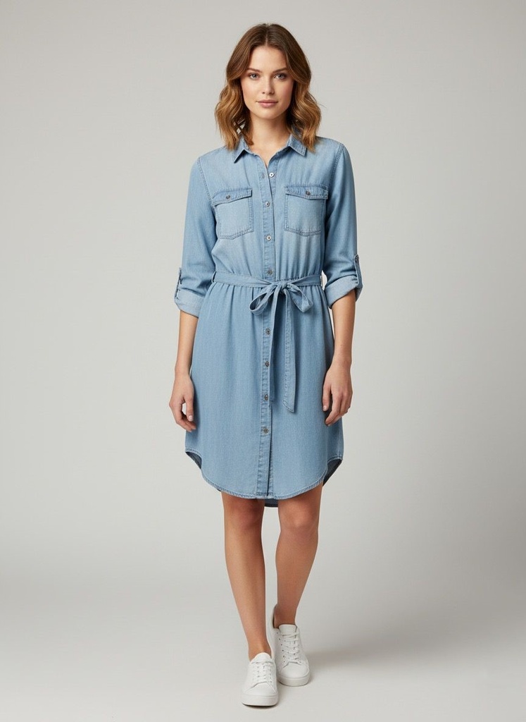 LOVE TREE VESTIDO AZUL JEANS MUJER