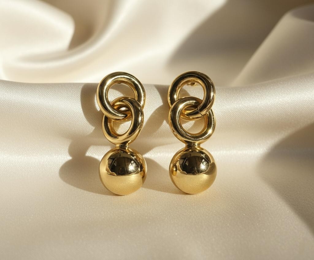 ARETES FANTACIA FINA DORADO