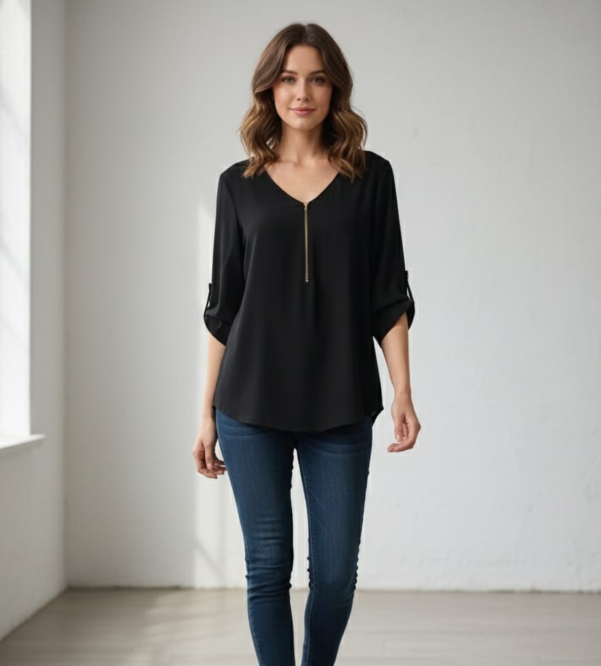 TACERA BLUSA MUJER NEGRA 5001