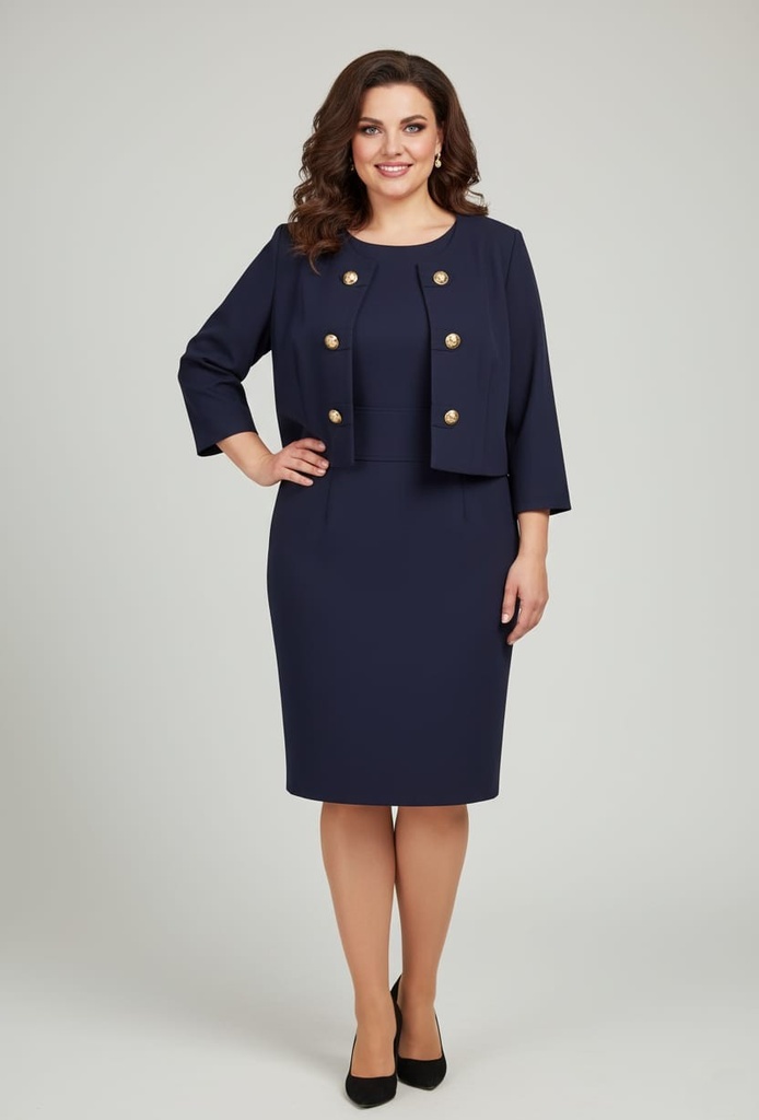 SANDRA DA. CHAQUETA-VESTIDO AZUL