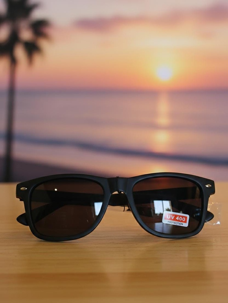 LENTES P/SOL NEGRO+ESTUCHE 601L